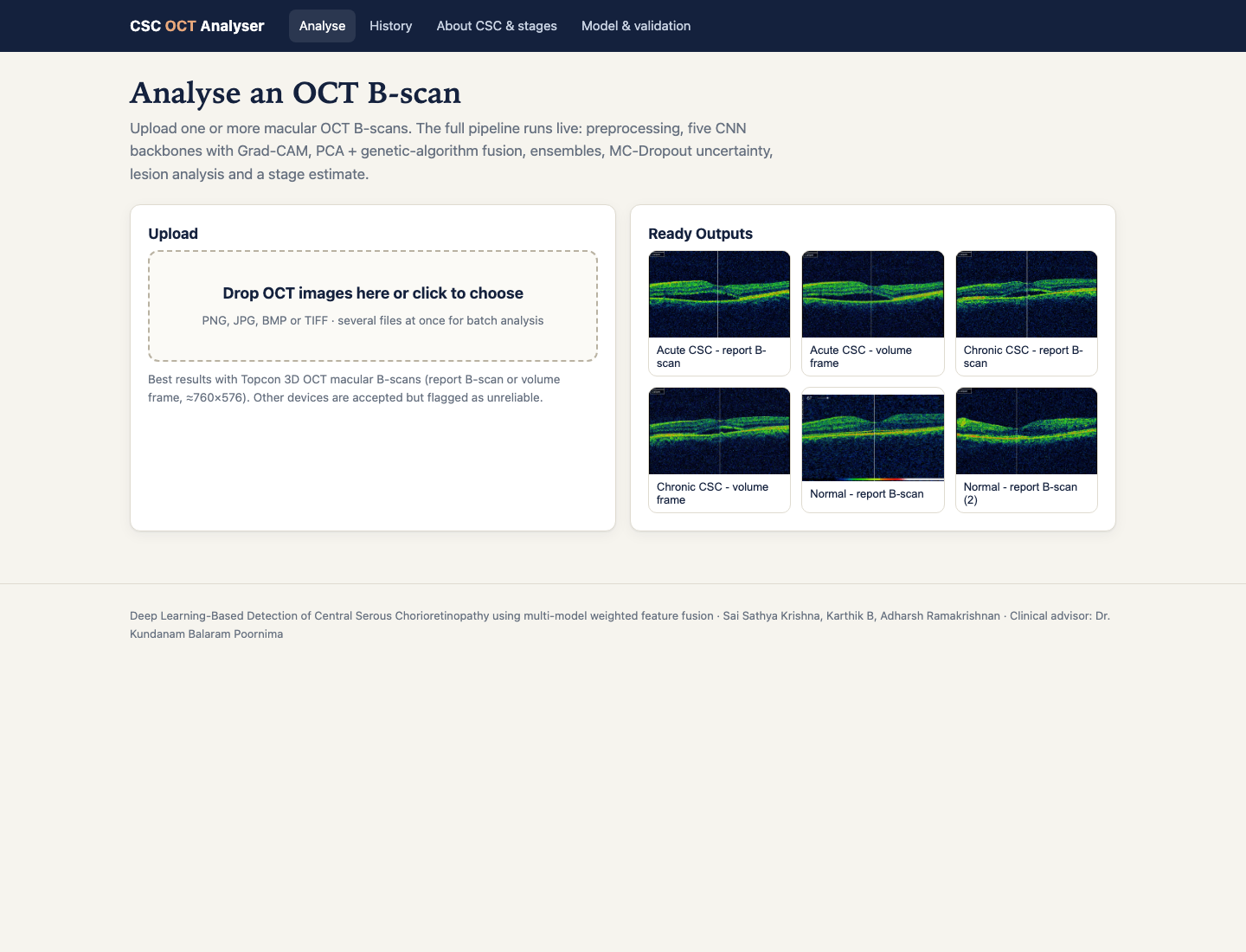 Analyse page